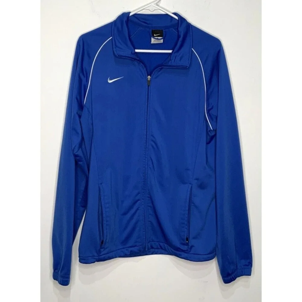 Nike Women's Zip Front Jacket Activewear Blue Size Small